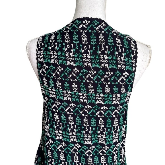 ANTHROPOLOGIE Maeve Cammie Embroidered Eyelet Peplum Tank Top Size Medium - Picture 8 of 17